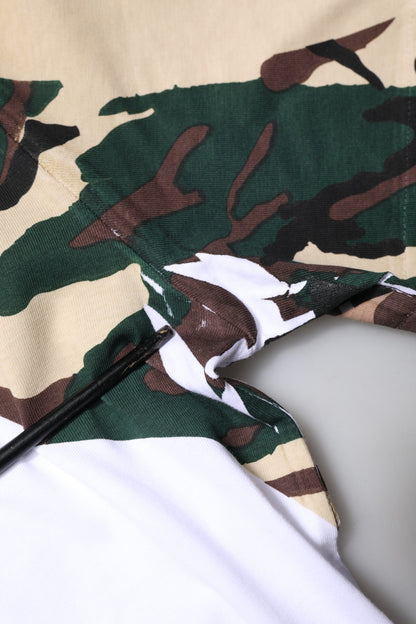 Dolce & Gabbana wit camouflage sterren crew neck T-shirt