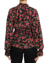 Chemisier Dolce &amp; Gabbana à imprimé floral rose noire