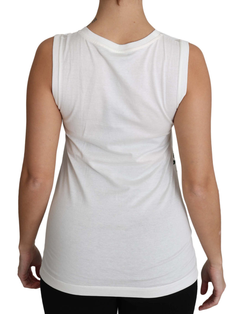 Débardeur Dolce &amp; Gabbana en coton blanc #dgfamily