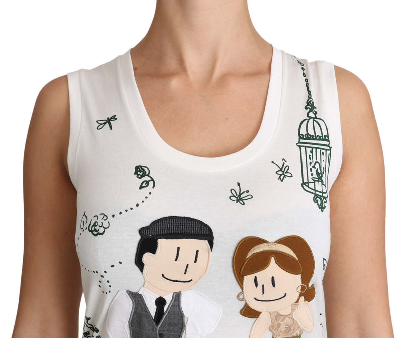 Débardeur Dolce &amp; Gabbana en coton blanc #dgfamily