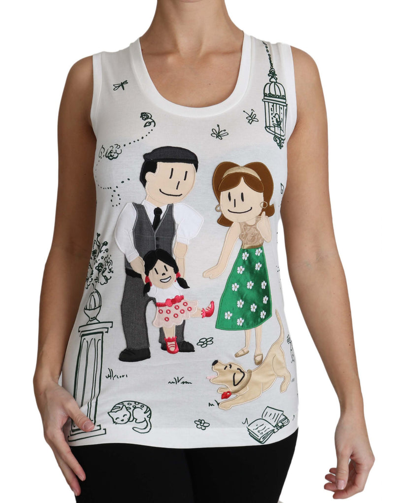 Débardeur Dolce &amp; Gabbana en coton blanc #dgfamily