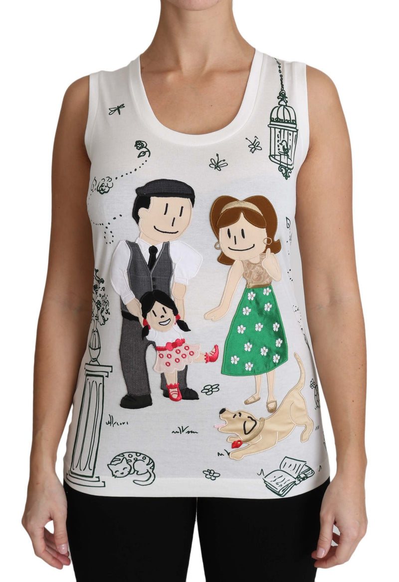 Débardeur Dolce &amp; Gabbana en coton blanc #dgfamily