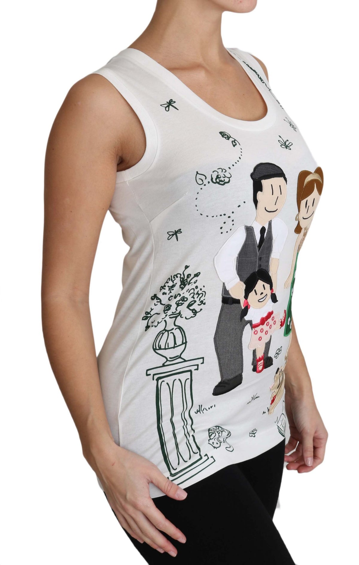 Débardeur Dolce &amp; Gabbana en coton blanc #dgfamily