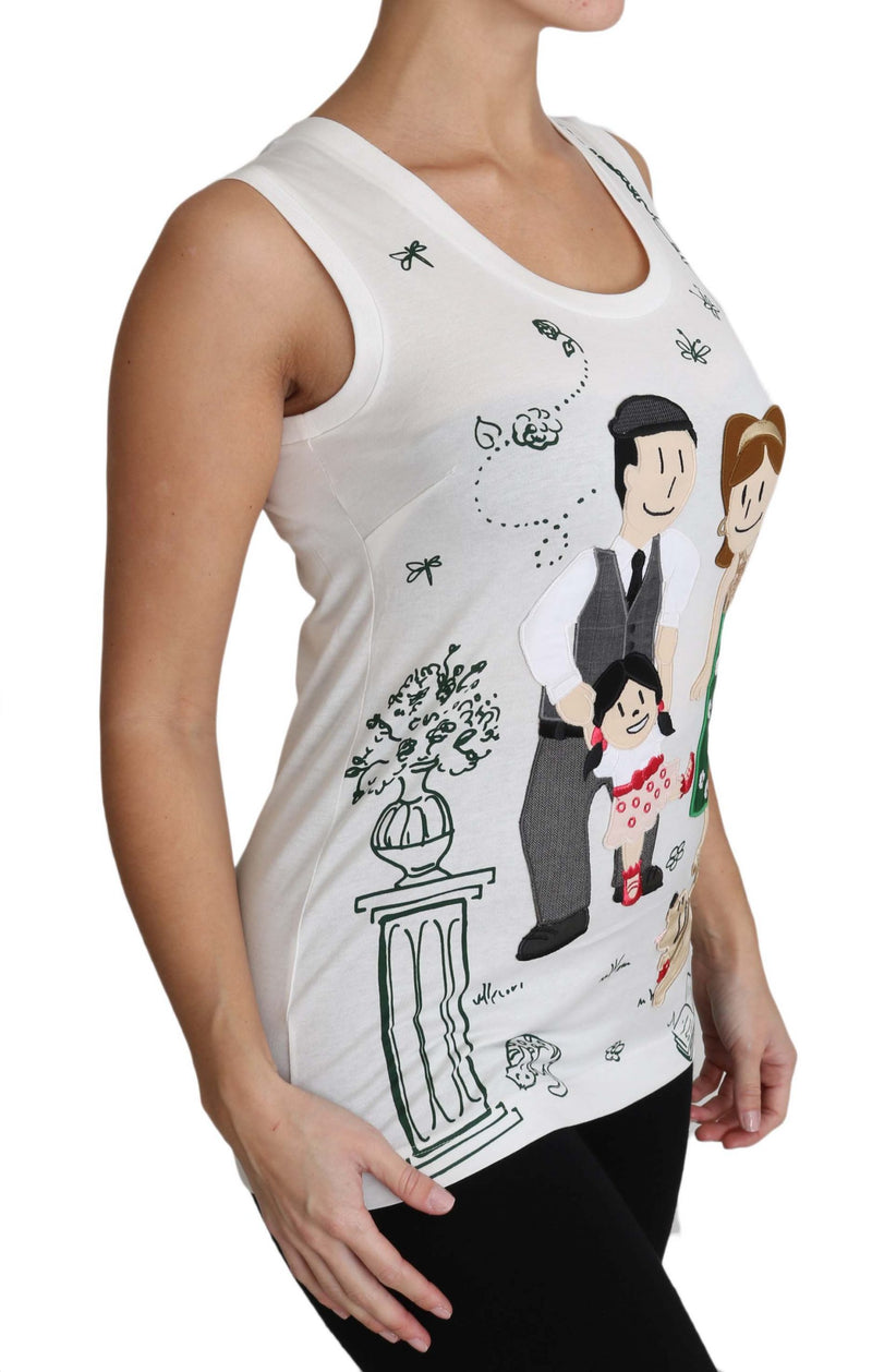 Débardeur Dolce &amp; Gabbana en coton blanc #dgfamily