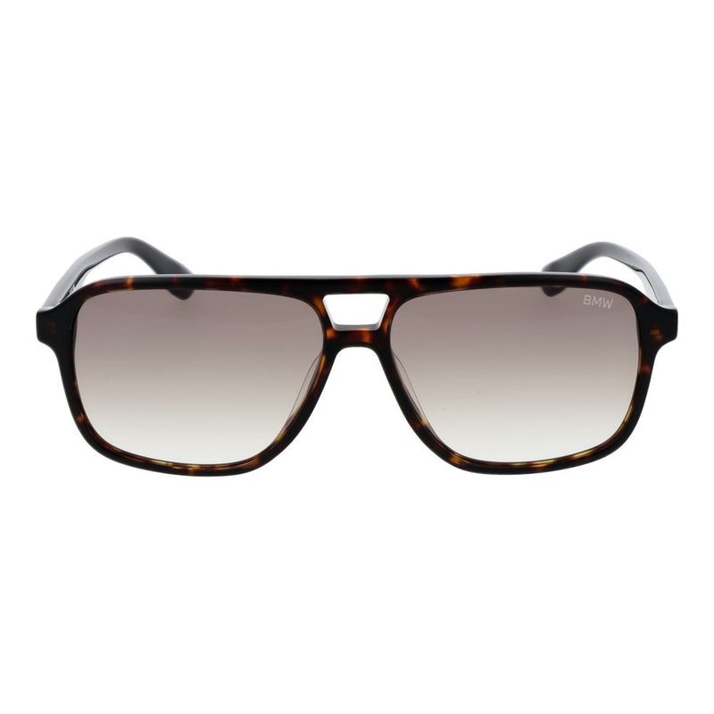 BMW Brown Acetate Aviator Sunglasses for Men