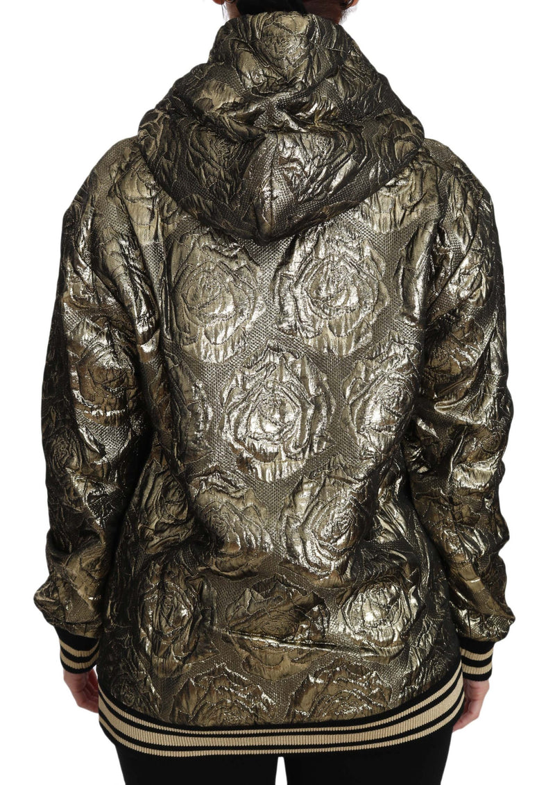 Sweat à capuche Dolce &amp; Gabbana Im The Queen Jacquard Or
