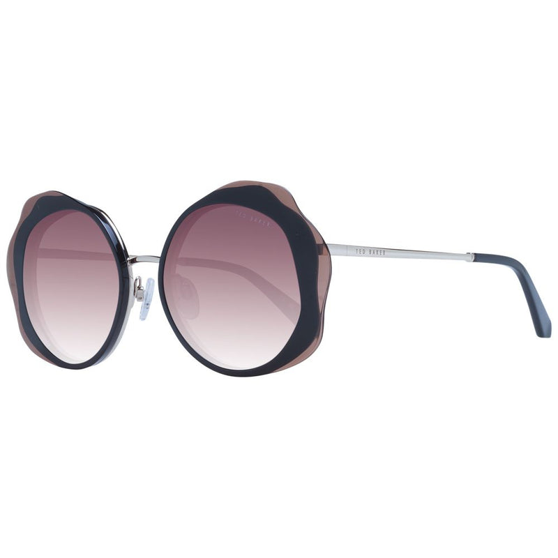 Ted Baker Black Women Sunglasses - Chic Round Frame with Gradient Lenses