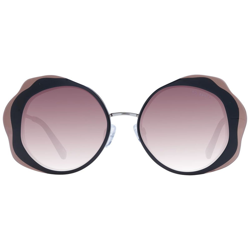 Ted Baker Black Women Sunglasses - Chic Round Frame with Gradient Lenses