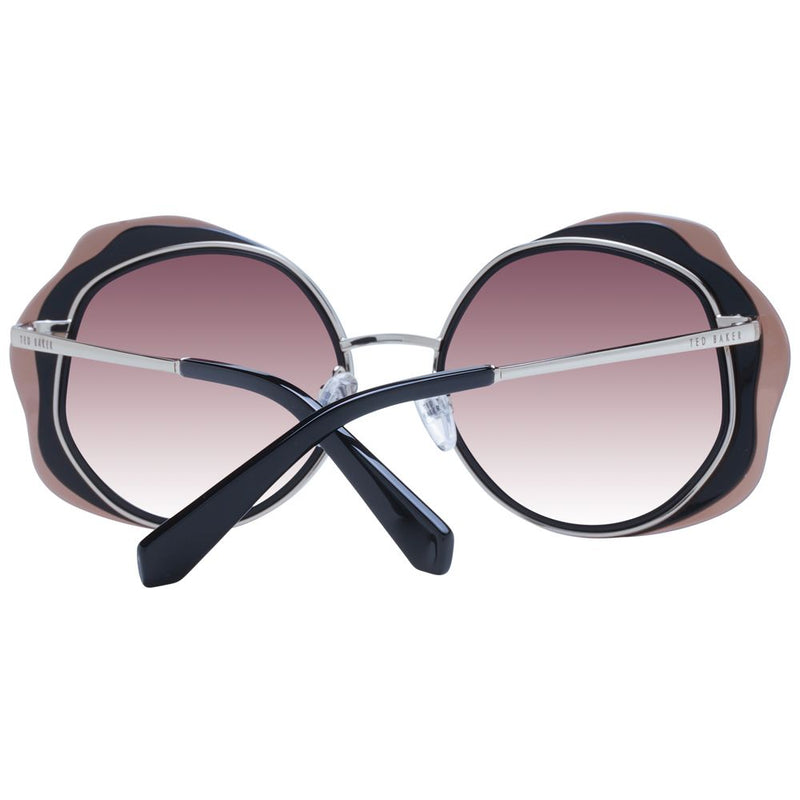 Ted Baker Black Women Sunglasses - Chic Round Frame with Gradient Lenses