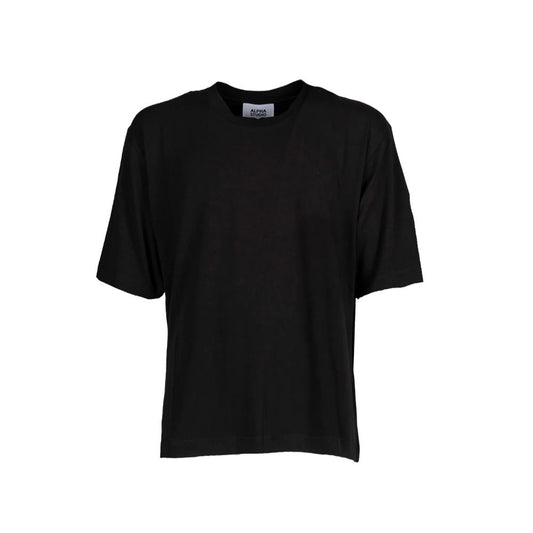 T-shirt en coton noir Alpha Studio