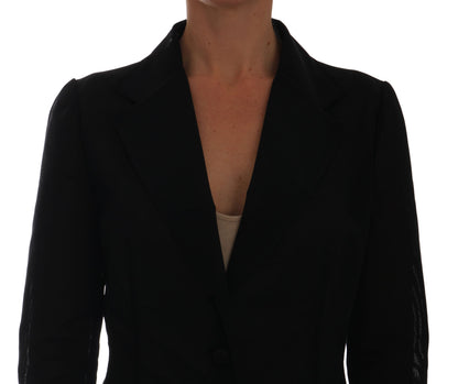 Dolce & Gabbana - Blazer en filet de nylon noir