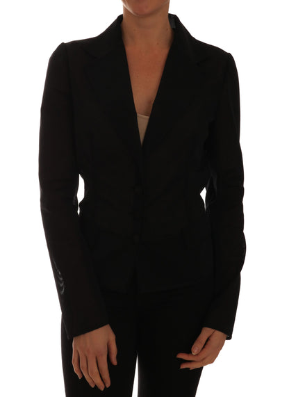 Dolce & Gabbana - Blazer en filet de nylon noir