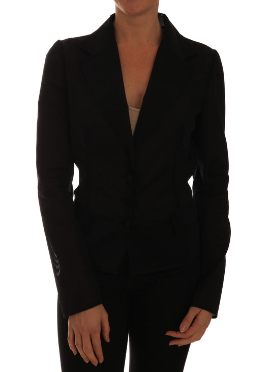 Dolce & Gabbana - Blazer en filet de nylon noir