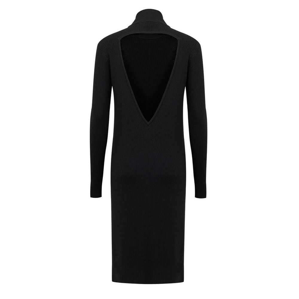 Bottega Veneta Black Wool Long Dress - Élégance et Polyvalence