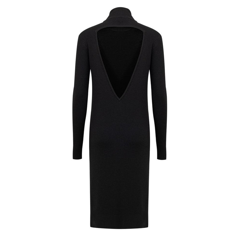 Bottega Veneta Black Wool Long Dress - Elegant & Versatile