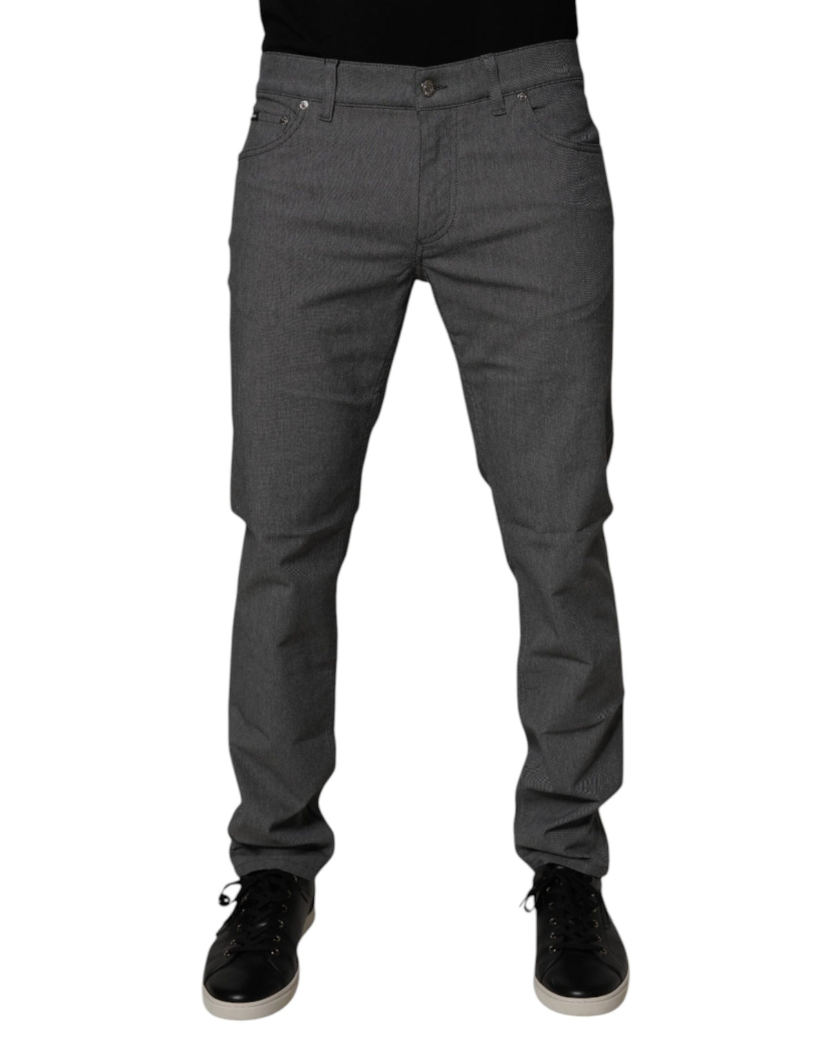 Jeans skinny en coton extensible gris de Dolce &amp; Gabbana