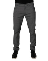 Jeans skinny en coton extensible gris de Dolce &amp; Gabbana