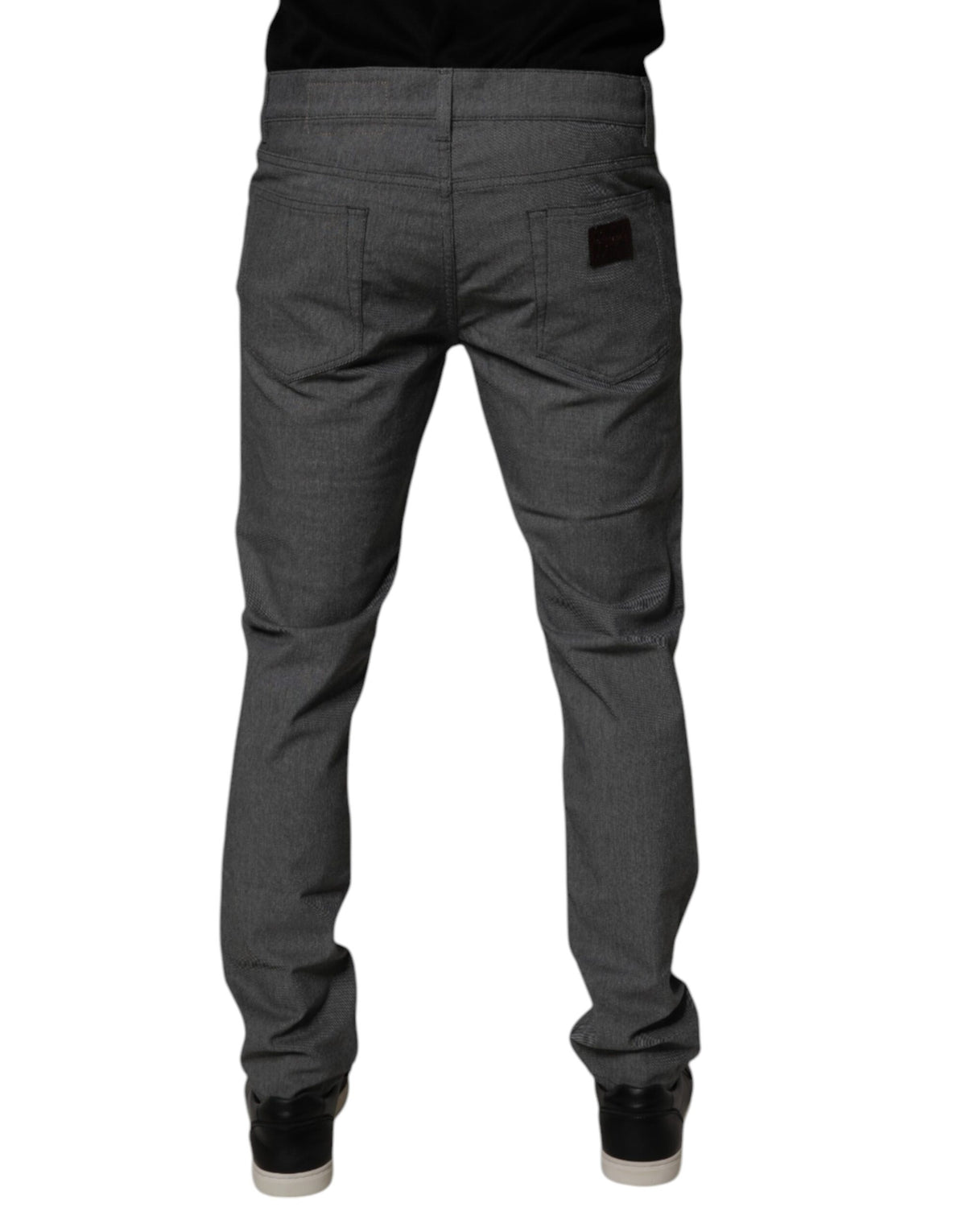 Jeans skinny en coton extensible gris de Dolce &amp; Gabbana
