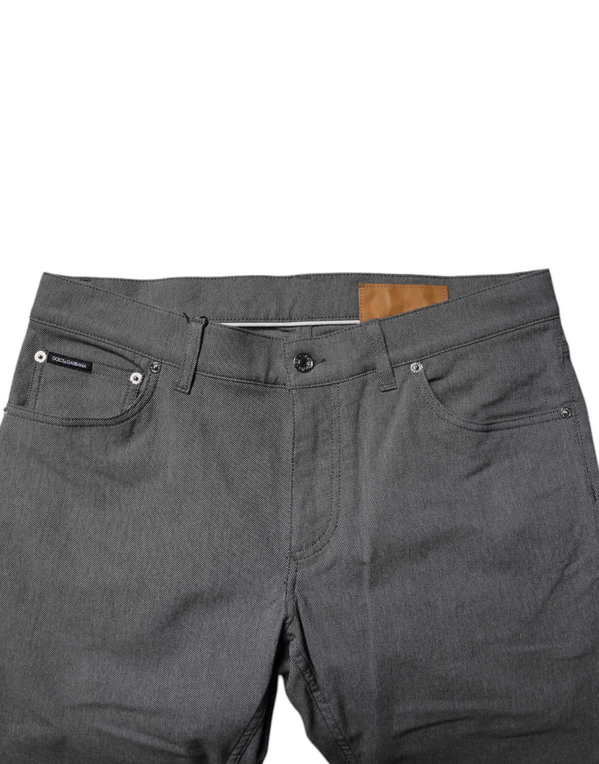 Jeans skinny en coton extensible gris de Dolce &amp; Gabbana