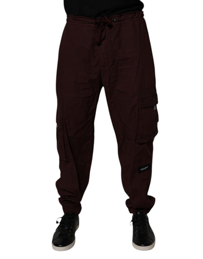 Pantalon de jogging cargo en coton marron de Dolce &amp; Gabbana