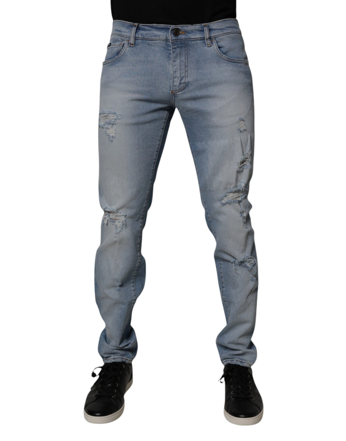 Jean skinny en coton bleu délavé pour homme de Dolce &amp; Gabbana