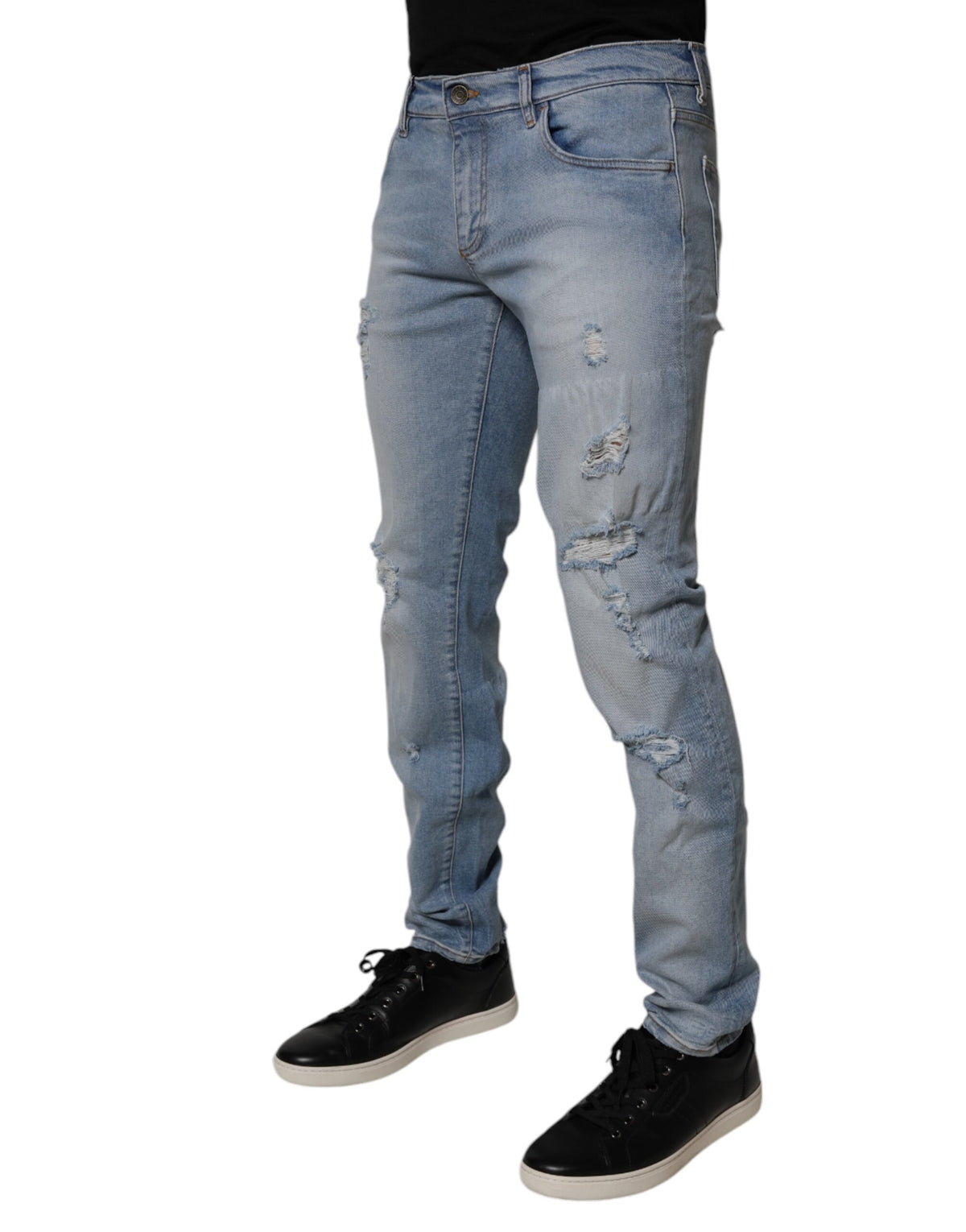 Jean skinny en coton bleu délavé pour homme de Dolce &amp; Gabbana