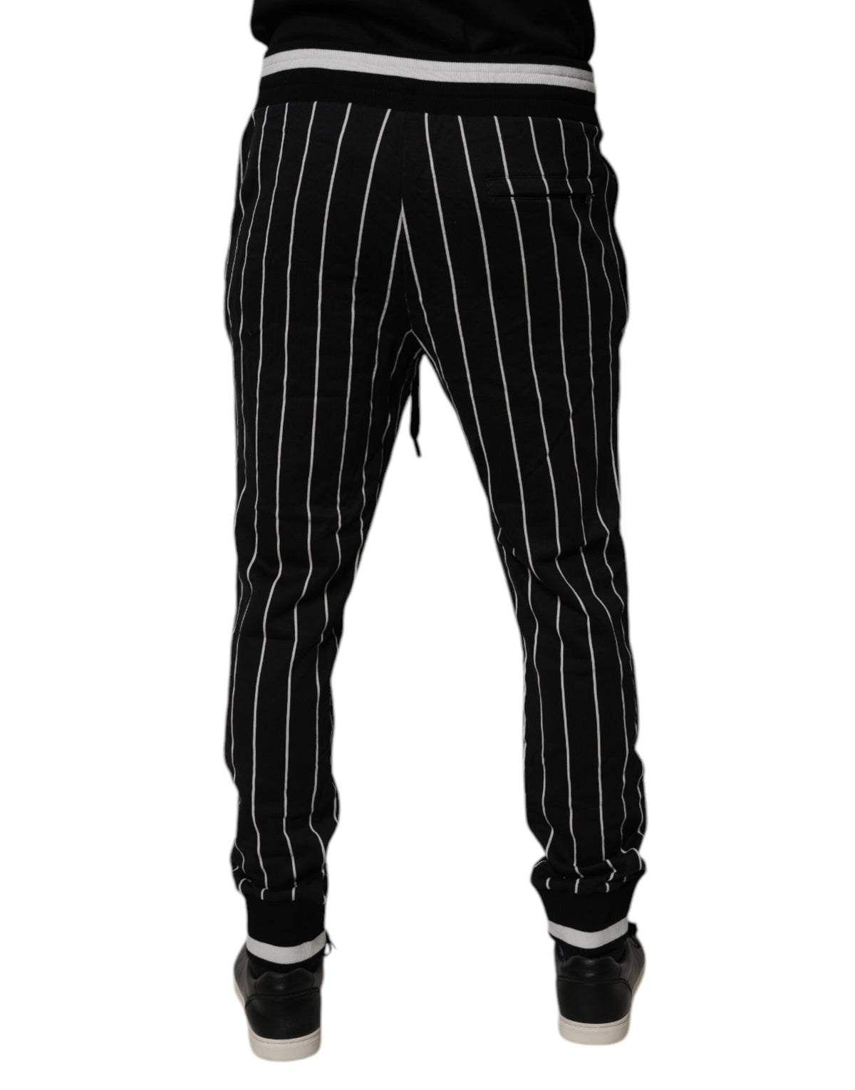 Pantalon de jogging Dolce &amp; Gabbana rayé noir et blanc