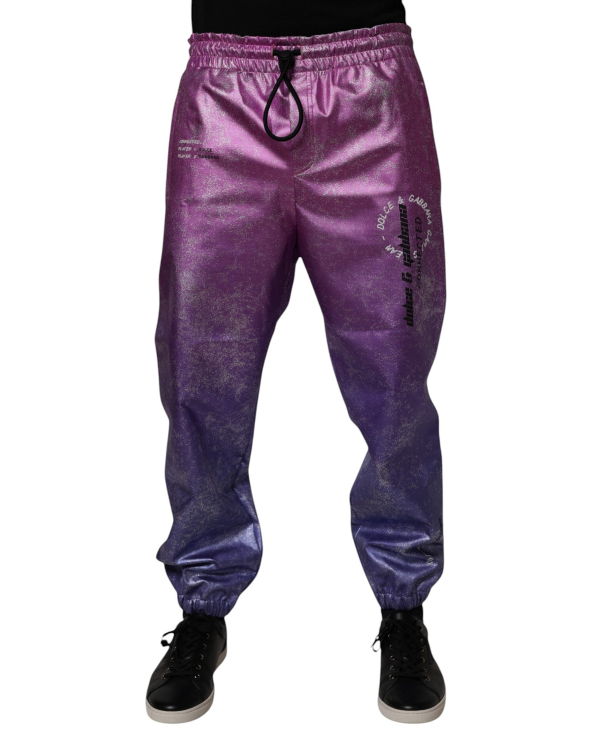 Pantalon de survêtement jogging bicolore rose et violet Dolce &amp; Gabbana