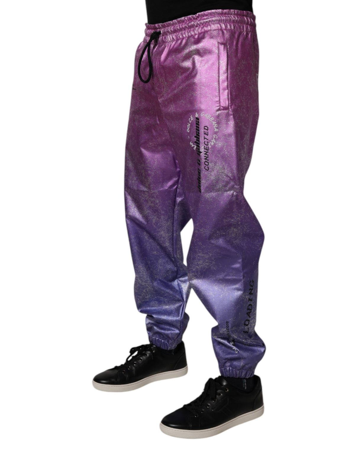 Pantalon de survêtement jogging bicolore rose et violet Dolce &amp; Gabbana