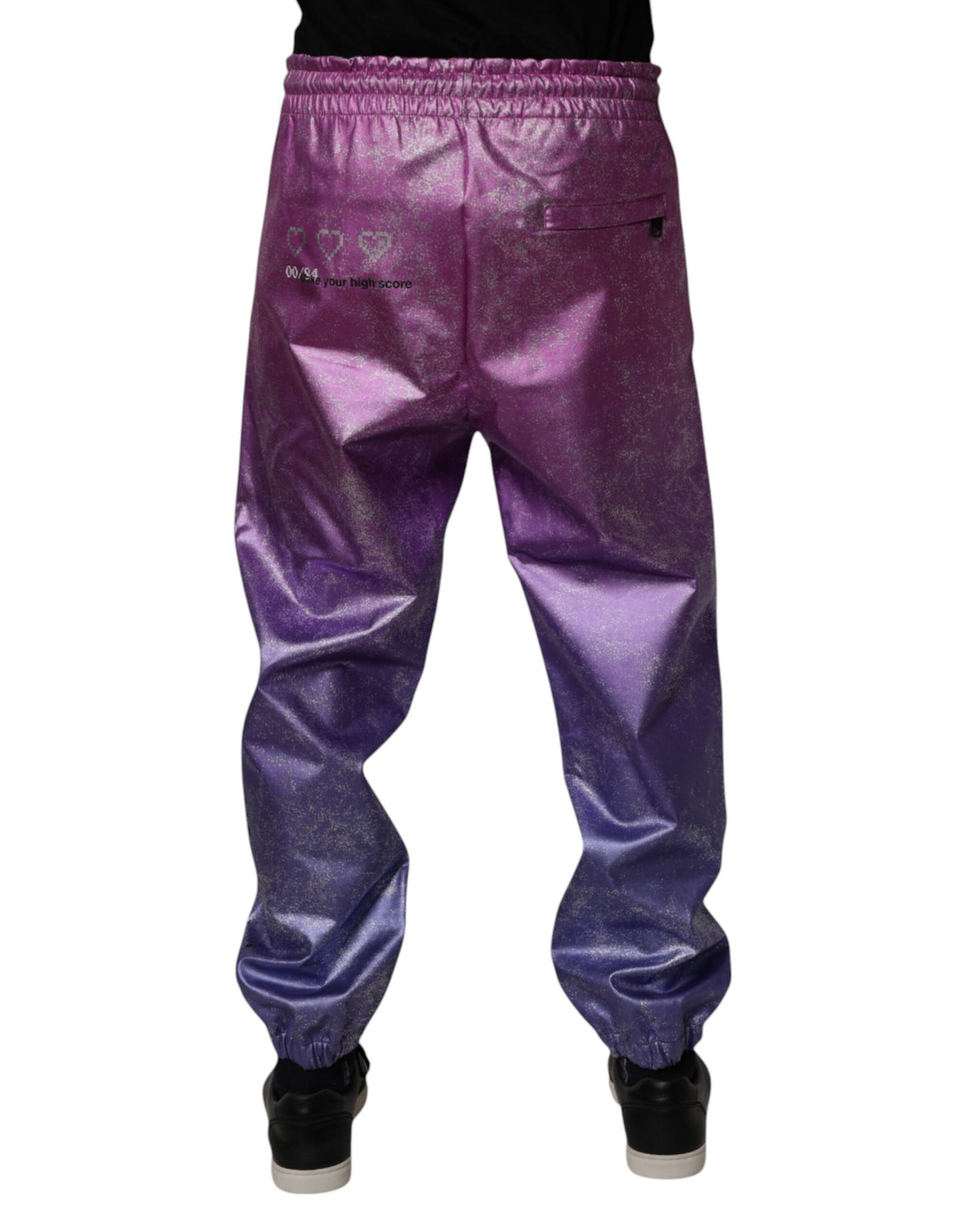 Pantalon de survêtement jogging bicolore rose et violet Dolce &amp; Gabbana