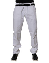 Jean droit en coton blanc pour homme de Dolce &amp; Gabbana