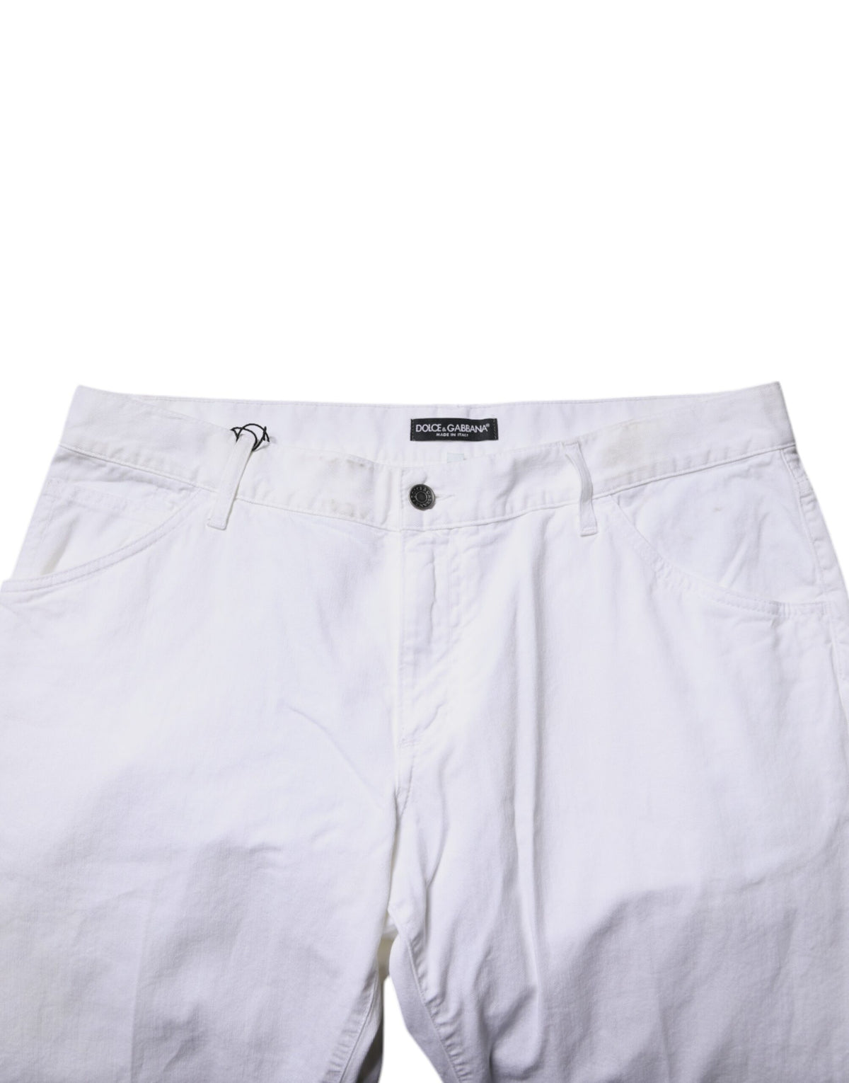 Jean droit en coton blanc pour homme de Dolce &amp; Gabbana