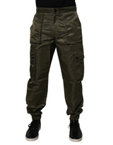 Pantalons cargo en nylon vert foncé de Dolce &amp; Gabbana