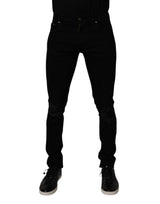 Jean slim en coton noir extensible pour homme de Dolce &amp; Gabbana