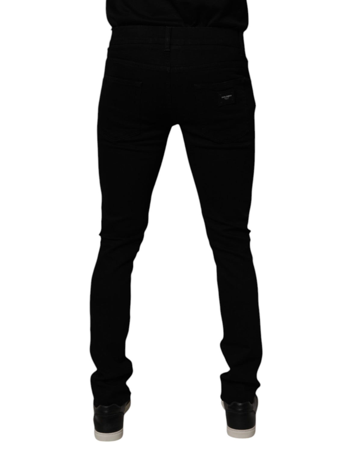 Jean slim en coton noir extensible pour homme de Dolce &amp; Gabbana