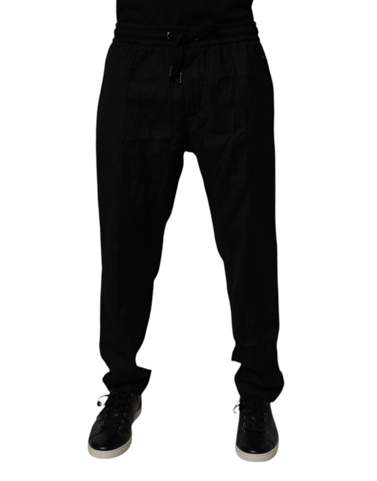 Pantalon de jogging en laine noire Dolce &amp; Gabbana