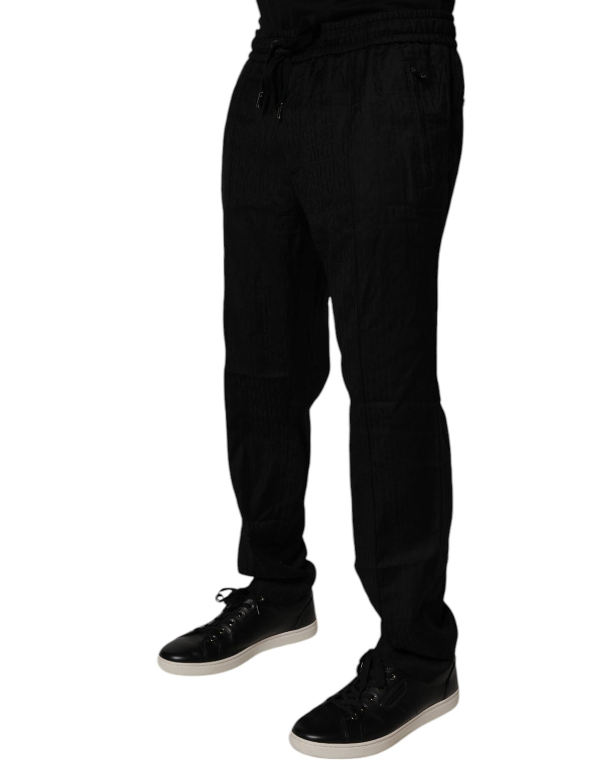 Pantalon de jogging en laine noire Dolce &amp; Gabbana