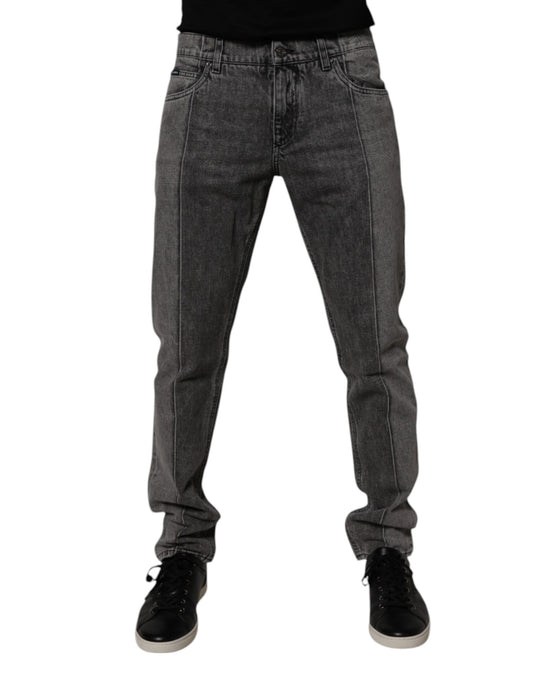 Dolce &amp; Gabbana grijze katoenen denim jeans in twee tinten