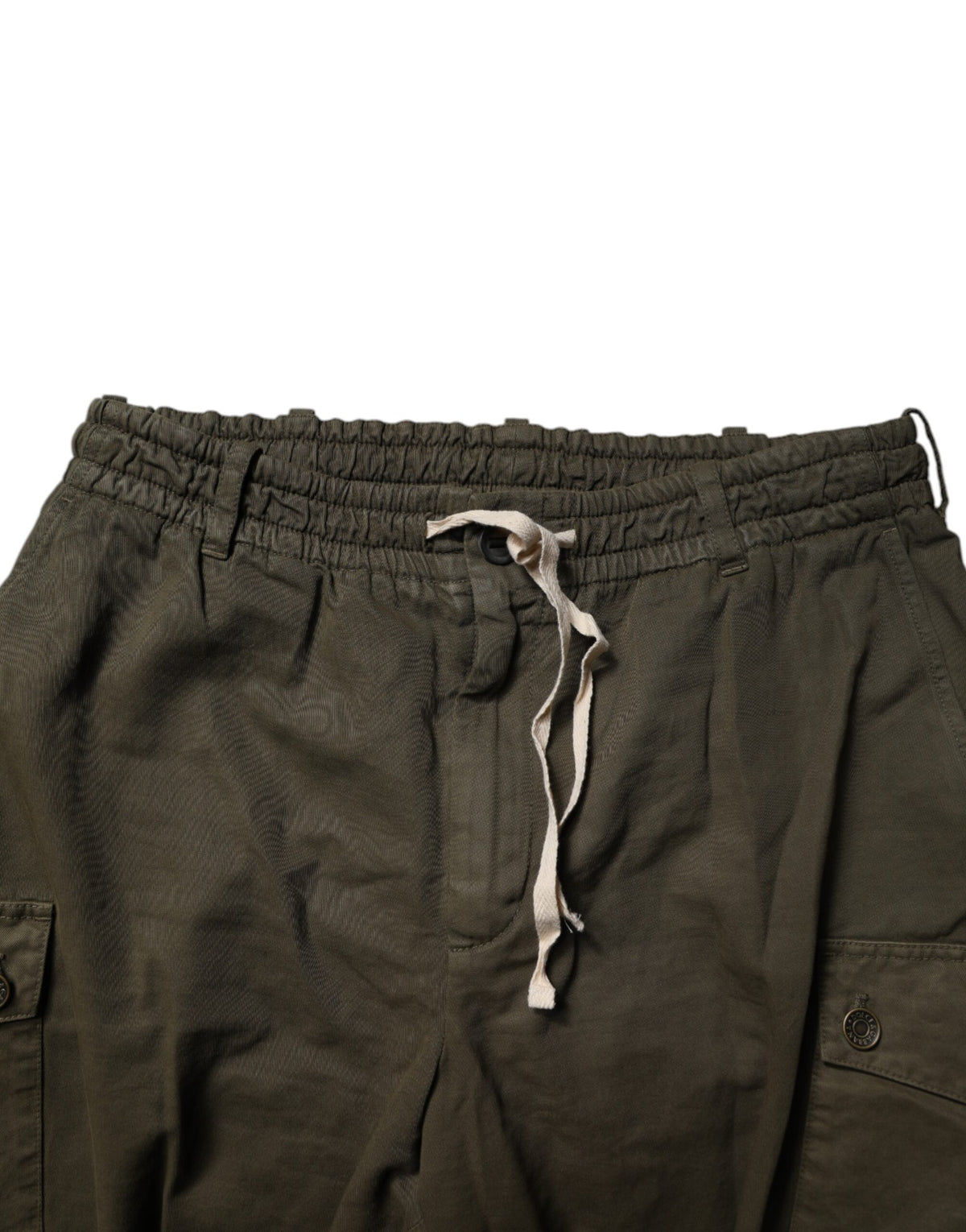 Pantalon cargo en coton extensible brun de Dolce &amp; Gabbana