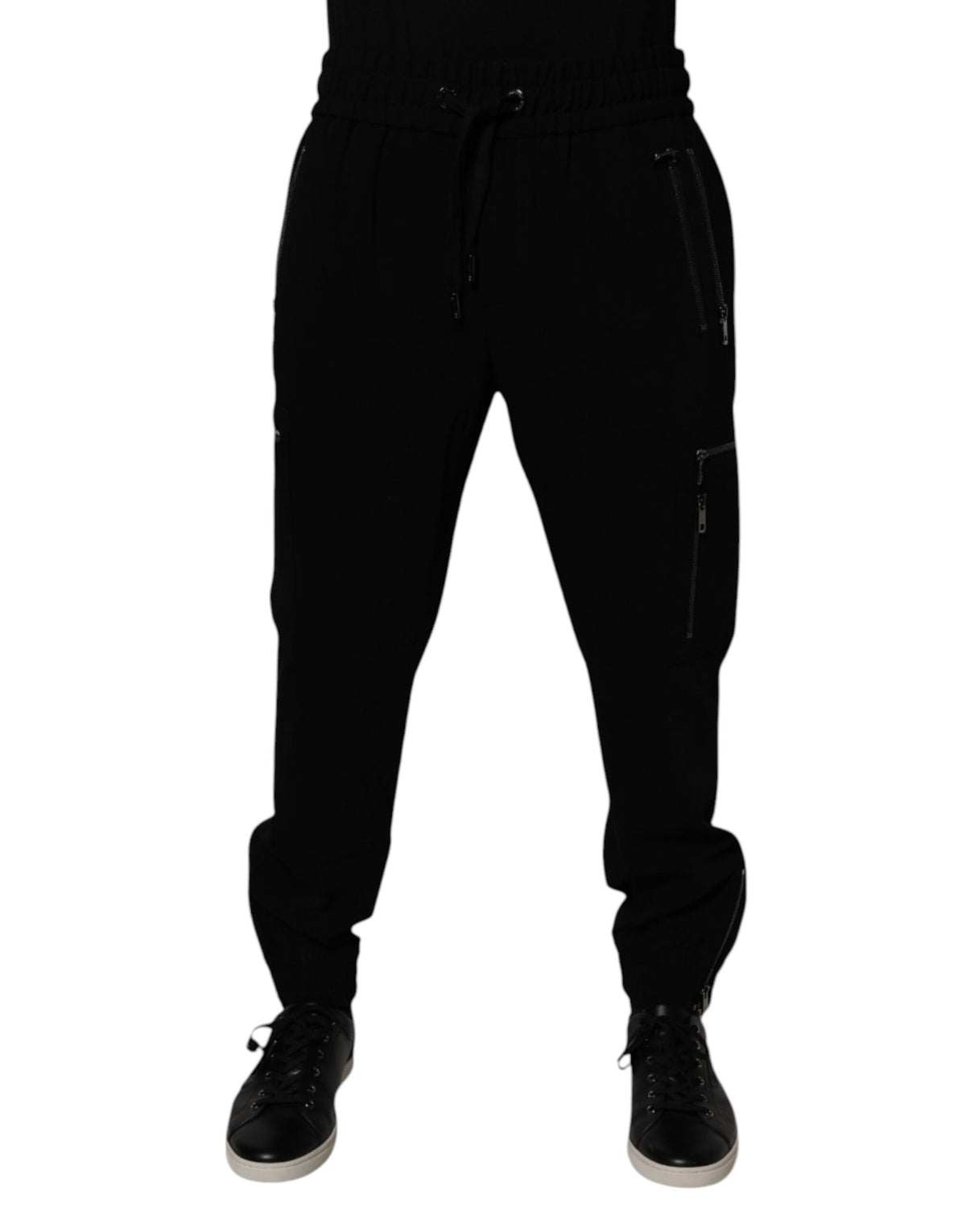 Pantalon de jogging en laine extensible noir de Dolce &amp; Gabbana