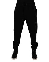 Pantalon de jogging en laine extensible noir de Dolce &amp; Gabbana