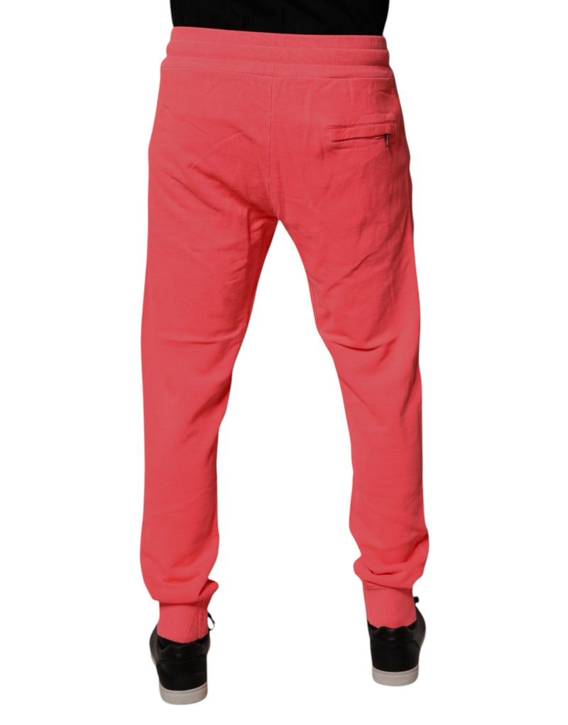 Pantalon de jogging en coton rouge néon Dolce &amp; Gabbana pour homme.