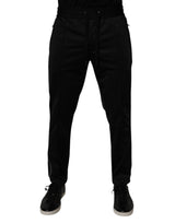 Pantalon de jogging en polyester noir pour homme Dolce &amp; Gabbana
