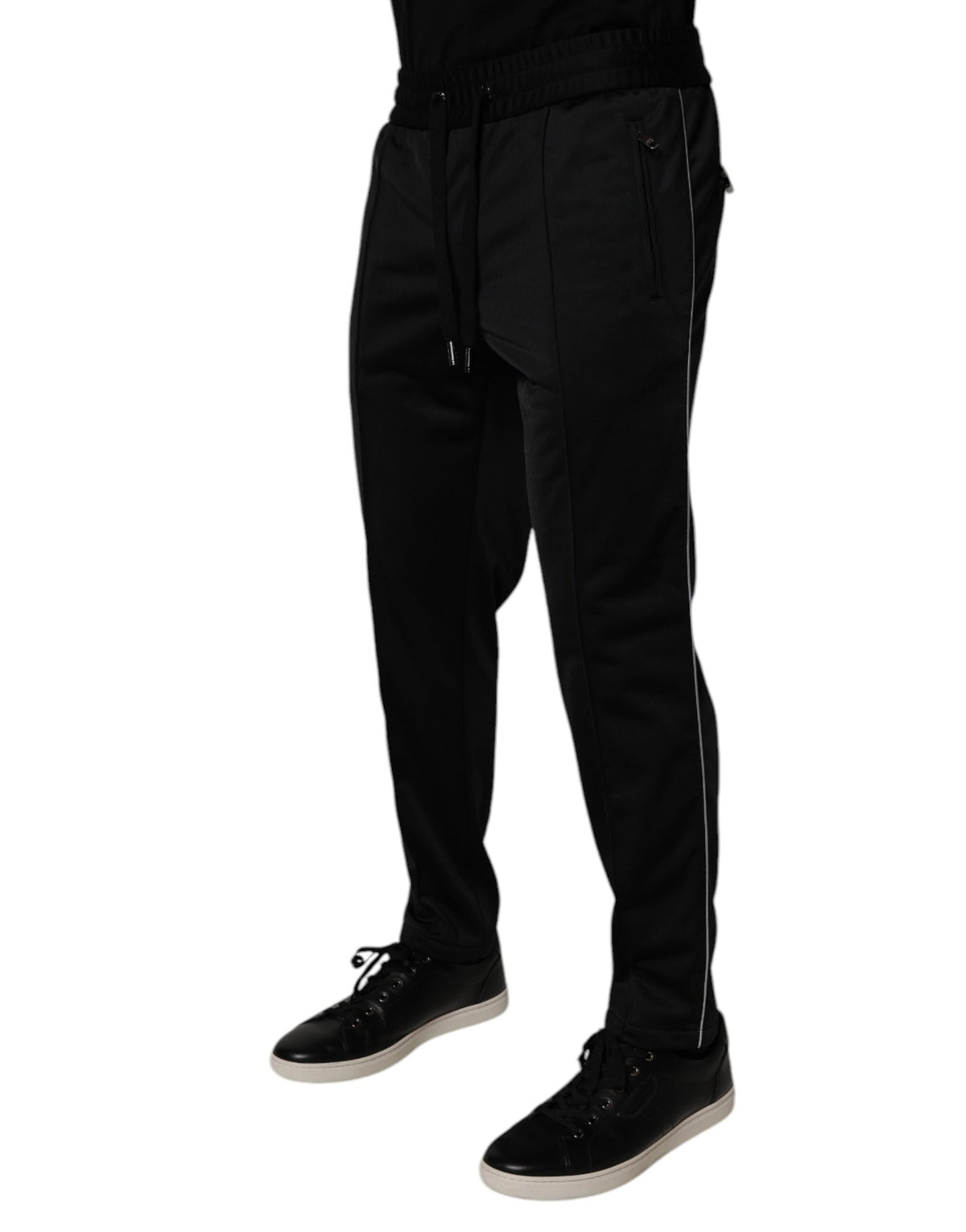Pantalon de jogging en polyester noir pour homme Dolce &amp; Gabbana