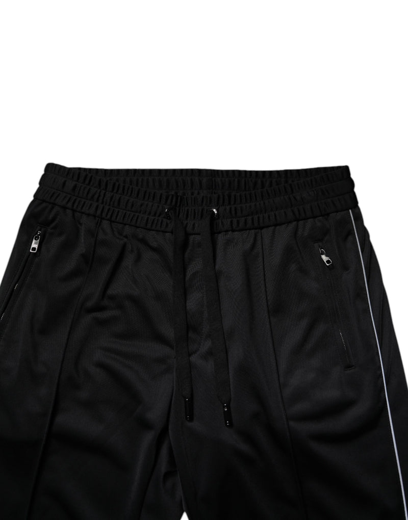 Pantalon de jogging en polyester noir pour homme Dolce &amp; Gabbana
