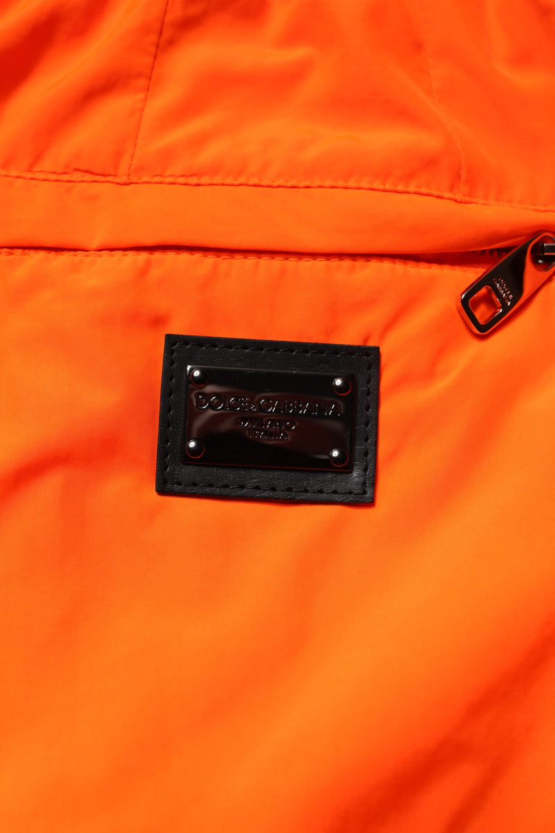 Dolce & Gabbana Orange Polyester Men Jogger Sweatpants Pants