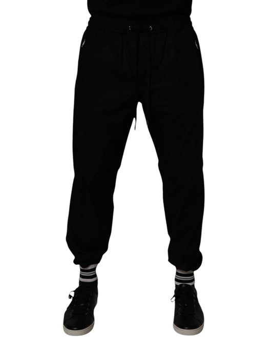 Dolce &amp; Gabbana zwarte katoenen joggingbroek voor heren