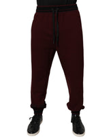Pantalon de jogging en coton Bordeaux Dolce &amp; Gabbana pour homme