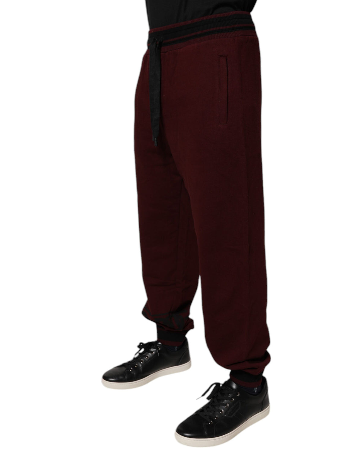 Pantalon de jogging en coton Bordeaux Dolce &amp; Gabbana pour homme