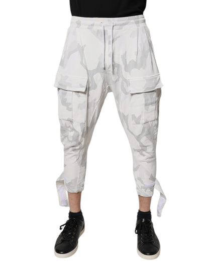 Pantalon de jogging cargo camouflage blanc Dolce &amp; Gabbana